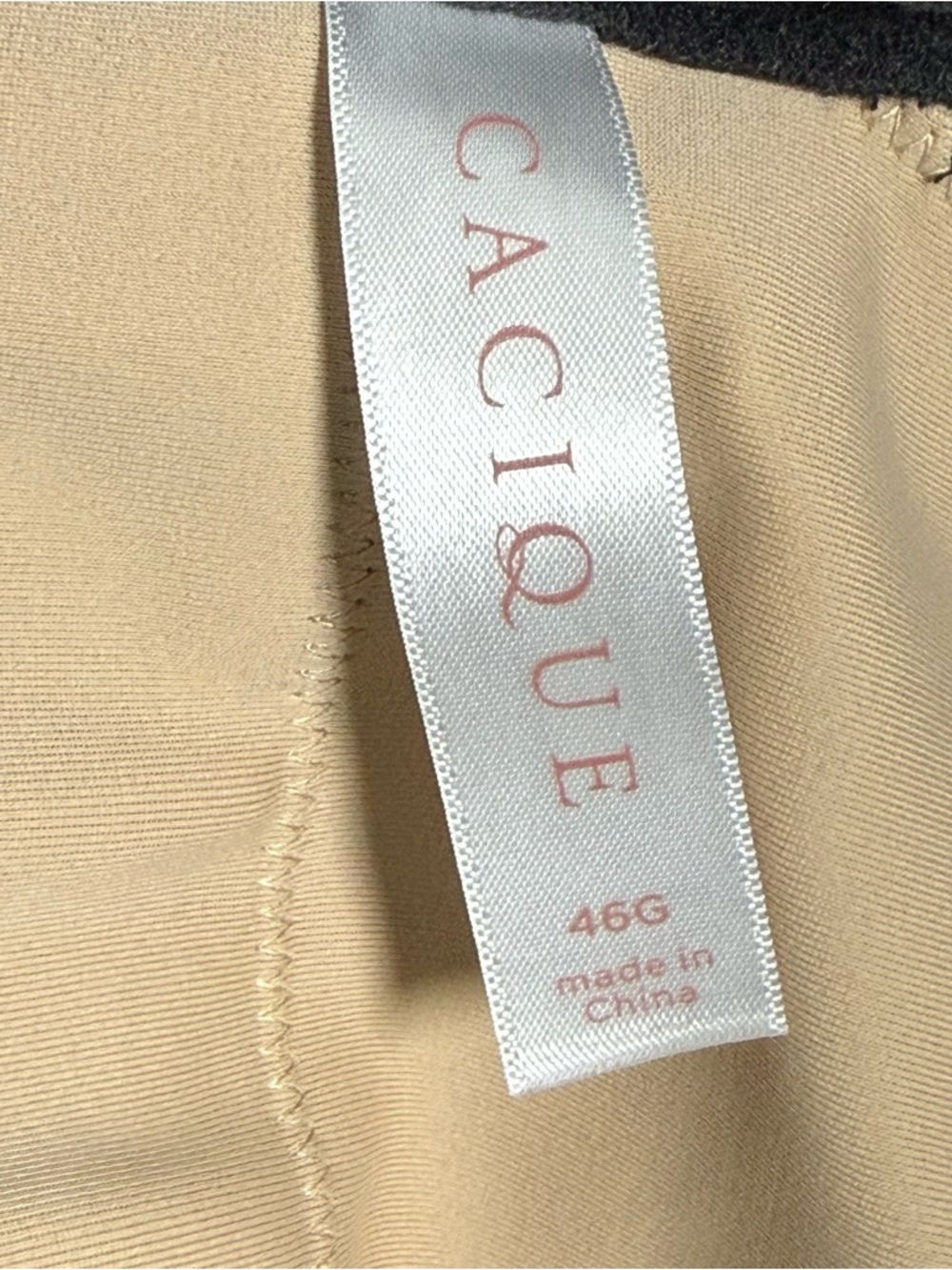 Cacique Bra Size 46G Lace Black Nude Overly Padded Underwire Lane Bryant - Picture 4 of 5